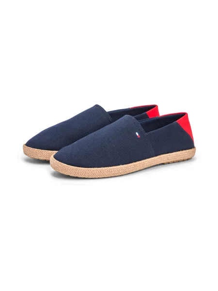 TOMMY HILFIGER Espadrile albastru închis roșu