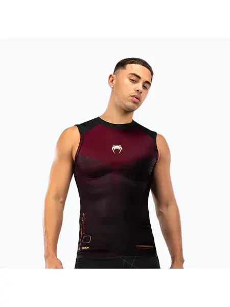Tričko Venum Tactical XT Rashguards black/burgundy/gold černé