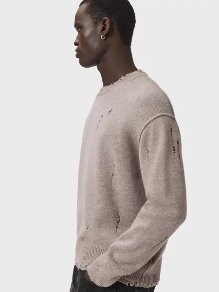Шерстяной свитер Allsaints бежевый