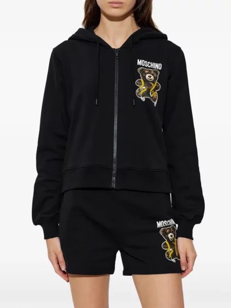 Ursuleț de pluș hanorac cu glugă Moschino negru