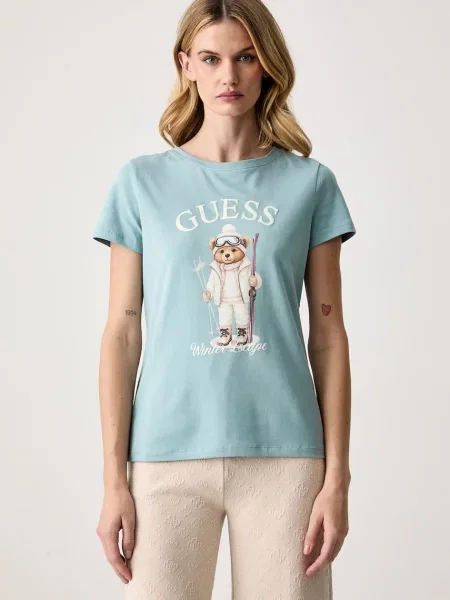 Guess t-shirt γυναικείο με FABRIZIA μπλε