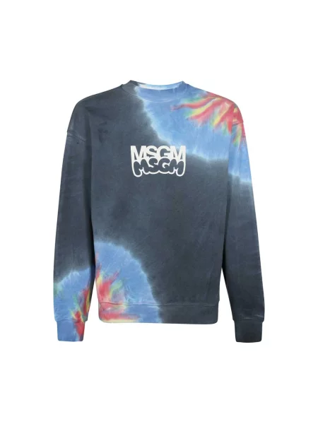 Bluza Msgm z nadrukiem niebieska
