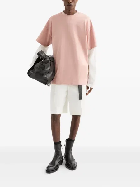 Tricou Jil Sander cu decolteu rotund roz