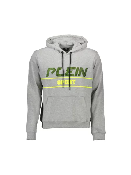 Bluza z kapturem Plein Sport z kapturem szara