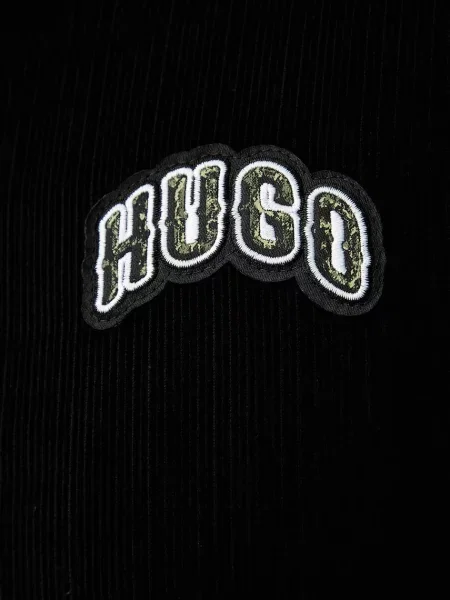 Вельветовый бомбер Hugo Blue синий