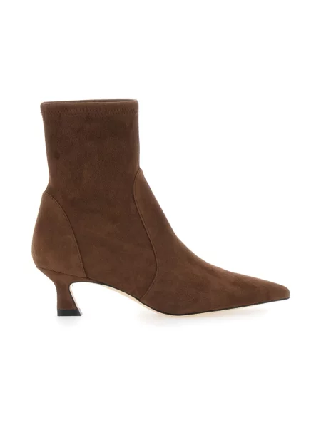 Botki Stuart Weitzman skórzane brązowe