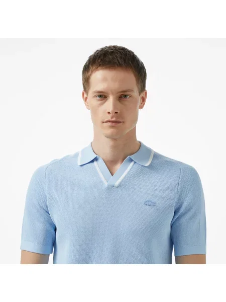 Поло Lacoste голубое