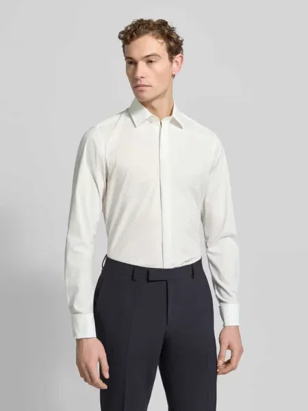 Koszula smokingowa o kroju slim fit z bawełny z dodatkiem streczu Olymp Level 5