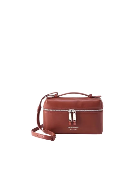 Emporio Armani torebka crossbody skórzana czerwona