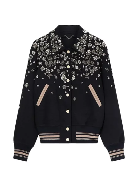 Geacă bomber Golden Goose cu model floral cu autograf negru