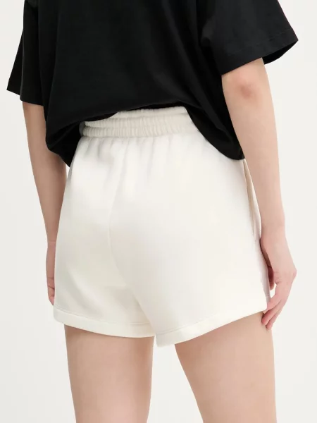 Kraťasy Abercrombie & Fitch s aplikací high waist béžová