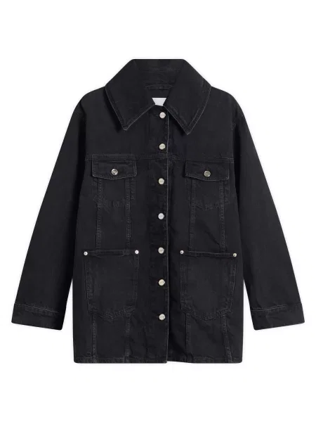 Kurtka jeansowa Ganni czarna