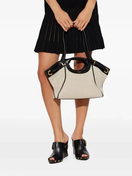 Geantă shopper Balmain din piele