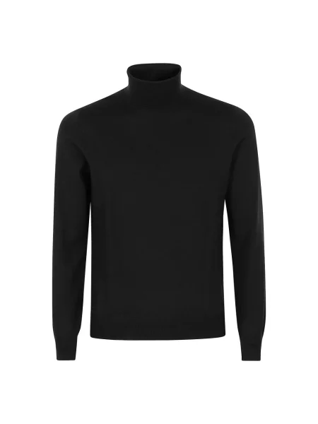 Sweter Tagliatore z okrągłym dekoltem czarny