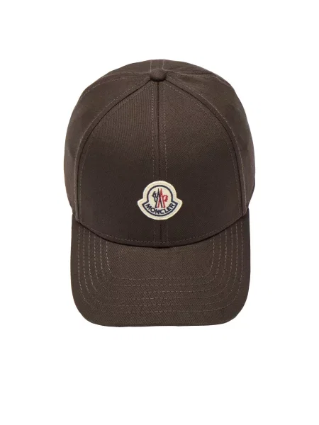 Czapka z daszkiem Moncler brązowa