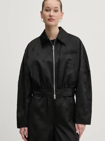 HUGO kurtka przejściowa oversize czarny