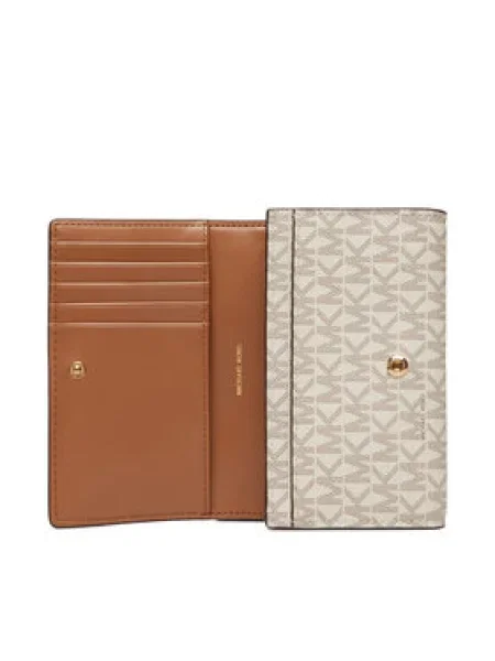 Pénztárca MICHAEL Michael Kors Ekru barna