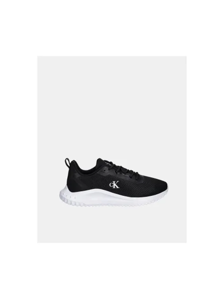 Dámske topánky Calvin Klein Eva Runner Drawstring Mix MG black/bright white čierna