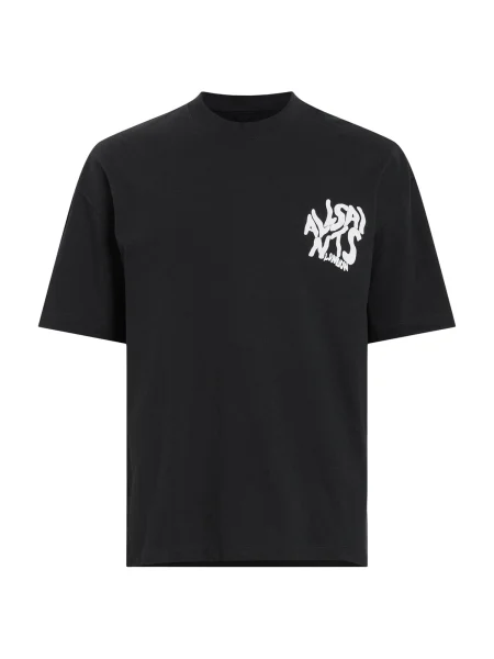 AllSaints Tricou negru alb