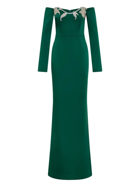 Maksi sukienka maxi Rebecca Vallance bez ramiączek garniturowa zielona