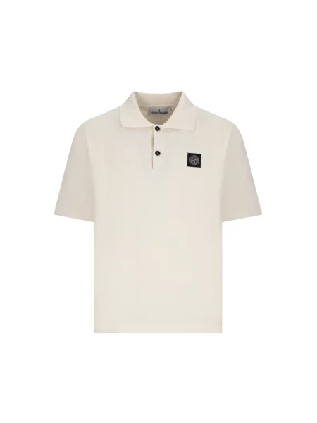 Koszulka polo Stone Island z kamieniami beżowa
