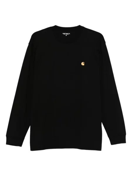 Lung tricou Carhartt Wip cu broderie negru