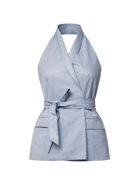 Vestă Kaos cu gât halter albastru