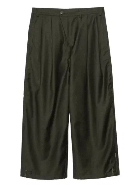 Pantaloni Maharishi plisate verde