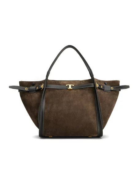 Shopperka Tod's skórzana brązowa