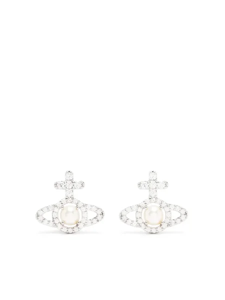Cercei Vivienne Westwood de cristal argintiu