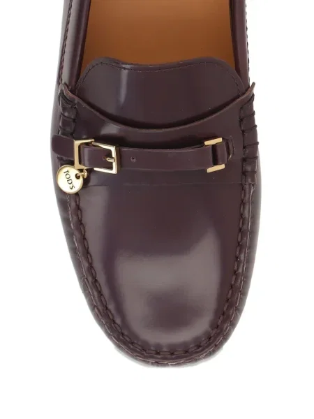 Pantofi loafer Tod's din piele cu cataramă maro