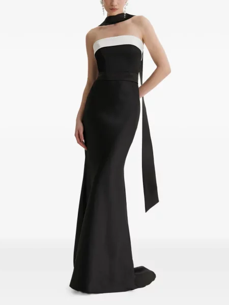 Rochie maxi Framboise fără bretele negru