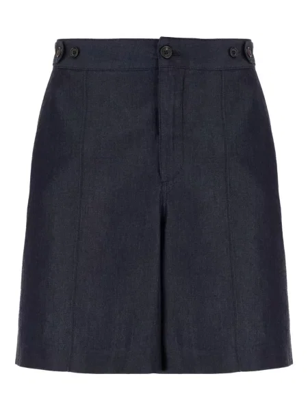 Džínové šortky Alexander Mcqueen s vysokým pasem modré