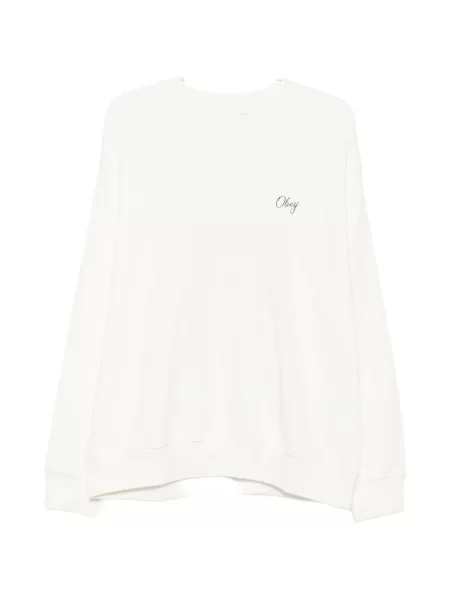 Суитчър Obey с принт бяло
