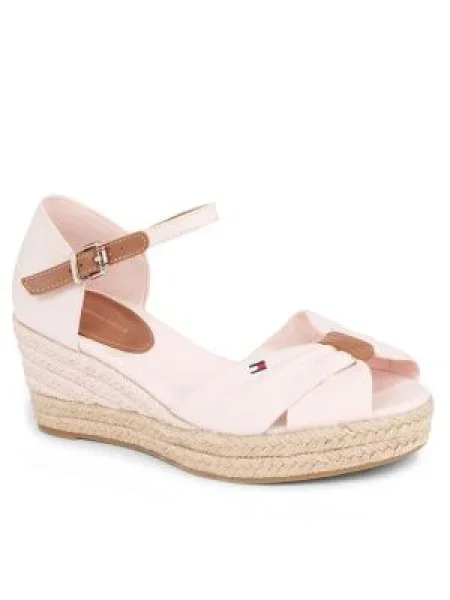 Espadrile Tommy Hilfiger din piele roz