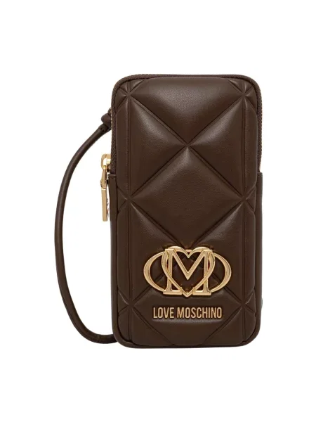 LOVE MOSCHINO Torebka na telefon brązowy