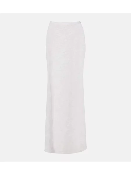 Fusta maxi Bananhot din dantelă alb