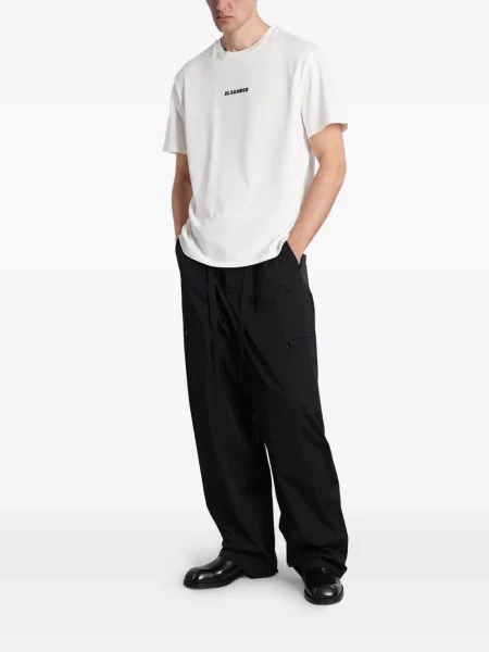 Tricou Jil Sander cu imagine alb