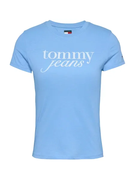 Tommy Jeans Majica Essential Svetlo Slim Fit modra