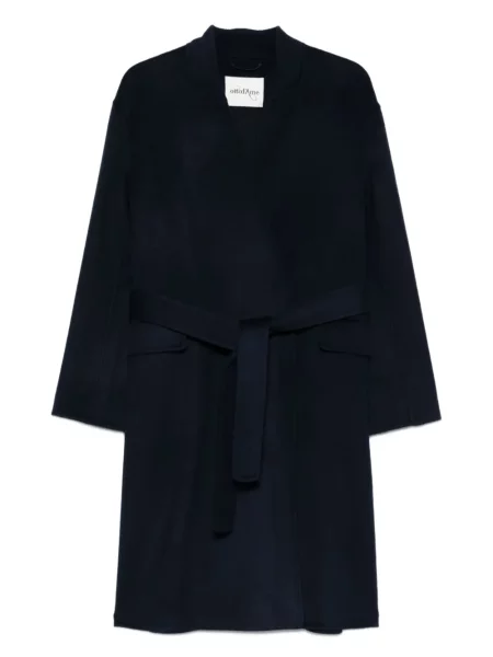 Płaszcz Ottodame do kolan kopertowy niebieski