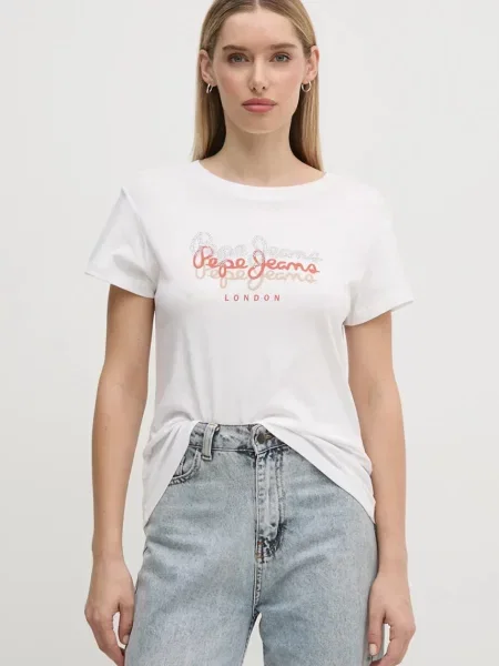 Тениска Pepe Jeans GALEY бяло