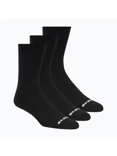 Ponožky SKECHERS Non Tery Crew Arch Support 3 pack black čierna