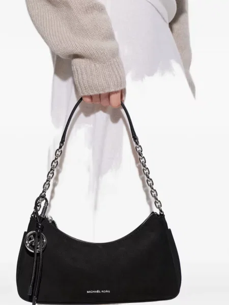 Portofel Michael Michael Kors tricotate cu cataramă cu tepi negru
