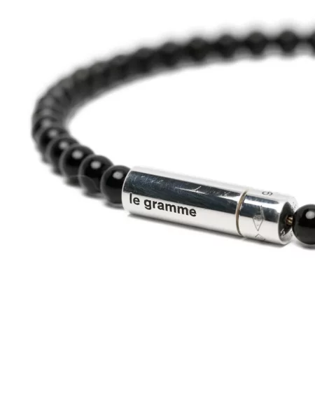 Brăţară Le Gramme cu mărgele negru
