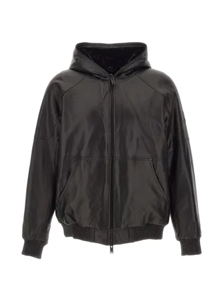 Geanta de piele Moose Knuckles cu glugă negru