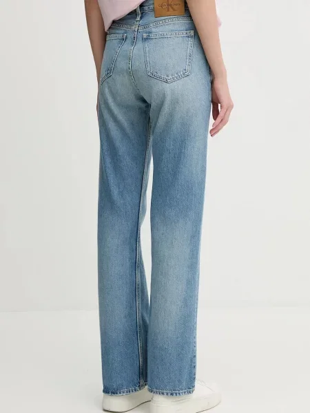 Džíny Calvin Klein Jeans high waist modré