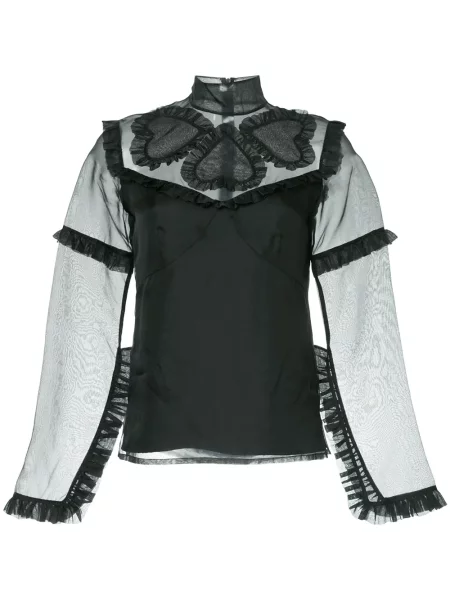 Top Macgraw din organza negru