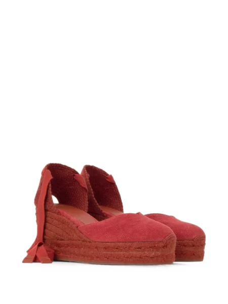 Espadrile Castaner cu pană roșu