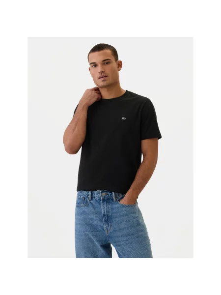 T-shirt GAP Micro Logo Crew True Black M μαύρο