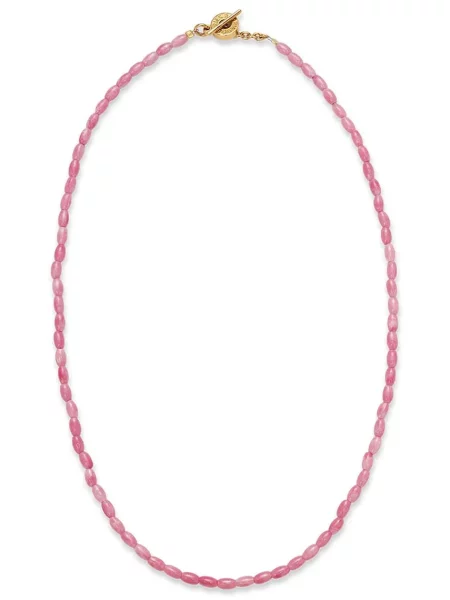 BERRIES lănțișor pentru femei argint placat cu aur coral Meadow Necklace roz